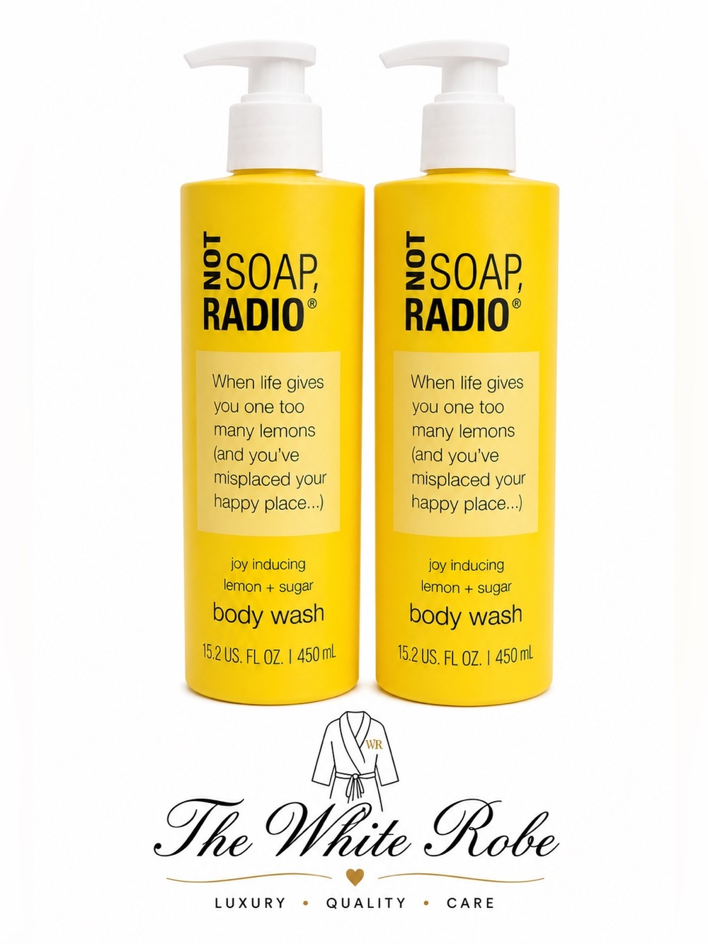 NOT SOAP, RADIO BODY WASH 🍋LEMON+ SUGAR PUMP BOTTLE (2 PK) 15.2 fl.oz - Picture 1 of 8